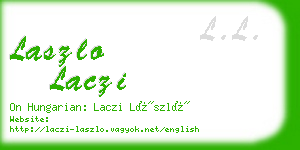 laszlo laczi business card